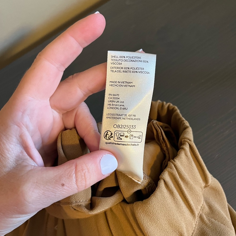 Anthropologie Wide-Leg Olive/Brown Pants - Picture 8 of 8